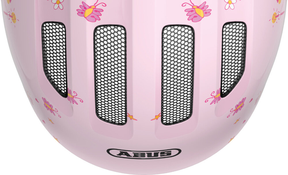 Kask rowerowy ABUS Smiley 3.0 Różowy dla Dzieci (rozmiar M) siatka przeciw owadom