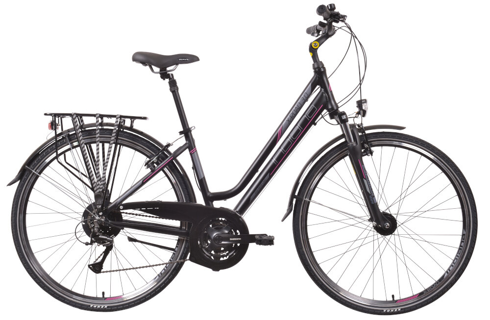 INDIANA X-Road 3.0 D21 28 cali damski Czarno-fioletowy Rower ...