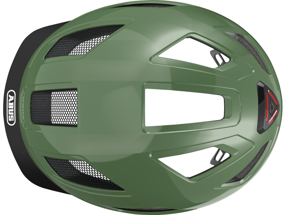 Kask rowerowy ABUS Hyban 2.0 Zielony Miejski (rozmiar M) 13 otworów wentylacyjnych bardzo dobra cyrkulacja i wentylacja miękka pianka styropian EPS bardzo wygodny nie powoduje ucisku