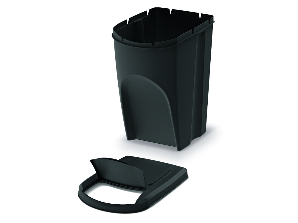 Kosz na śmieci PROSPERPLAST Sortibox SET5 5 x 20L Antracytowy wygodna uchylna klapka solidna konstrukcja prosta segregacja odpadow