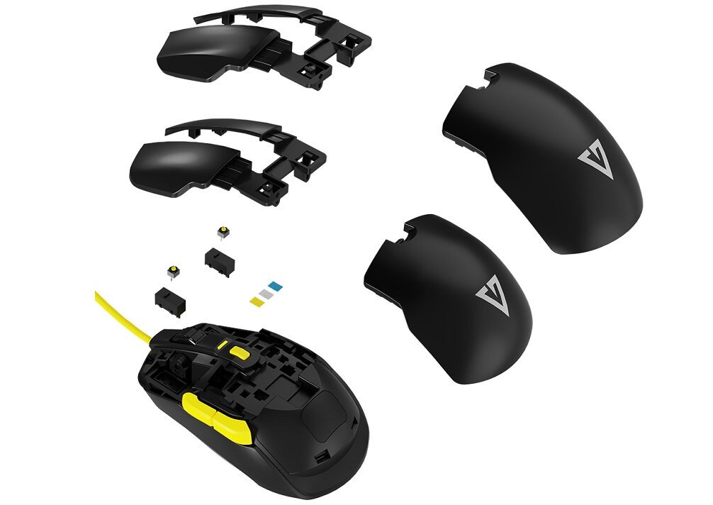 Mysz MODECOM Volcano Jager konfigurowalna Ciche przełączniki Sensor LED RGB
