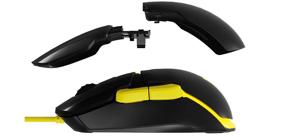 Mysz MODECOM Volcano Jager konfigurowalna Ciche przełączniki Sensor LED RGB