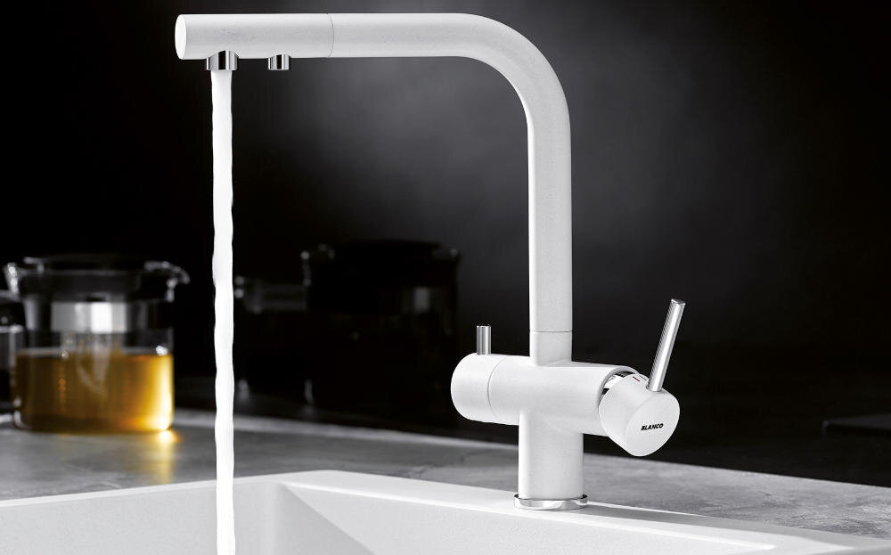 BLANCO Fontas II 526943 wygląd bateria funkcjonalność zawór zwrotny cofanie woda strumień