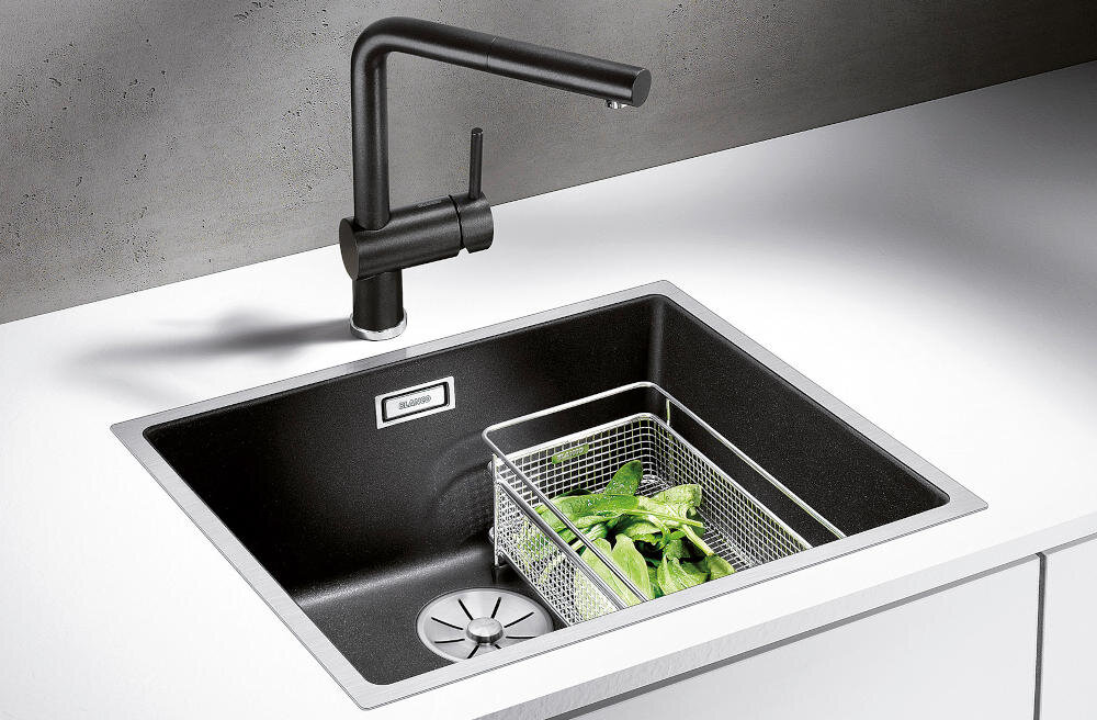 BLANCO LINUS-S Silgranit-Look 526959 wygląd bateria funkcjonalność zawór zwrotny cofanie woda strumień