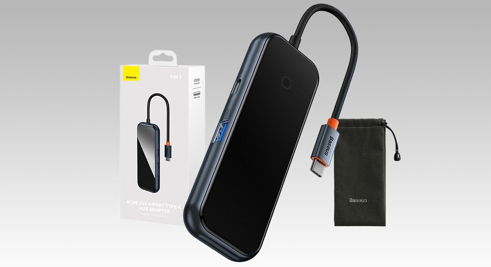Hub BASEUS AcmeJoy 8w1 transfer danych jakość obraz wygoda funkcja OTG przesył pliki naładowanie urządzenie plug&plug port RJ45 stabilność
