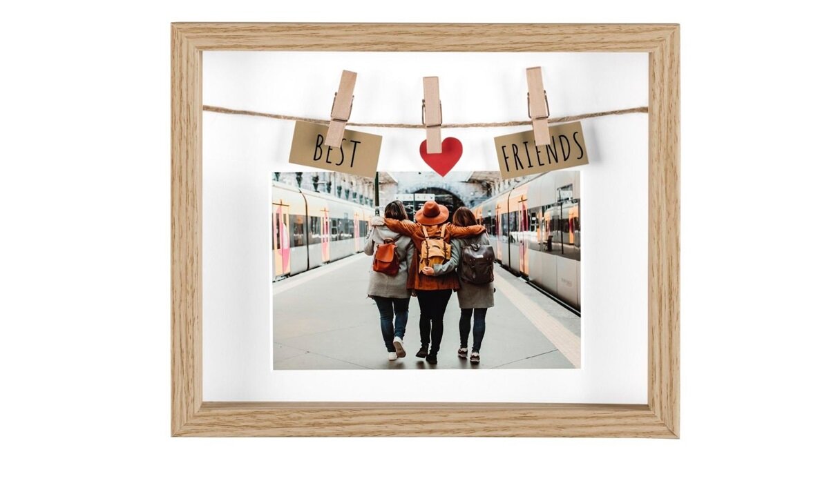 Personalizacja sznurek z klamerkami miejsce na fotografię galeria Hama Best Friends