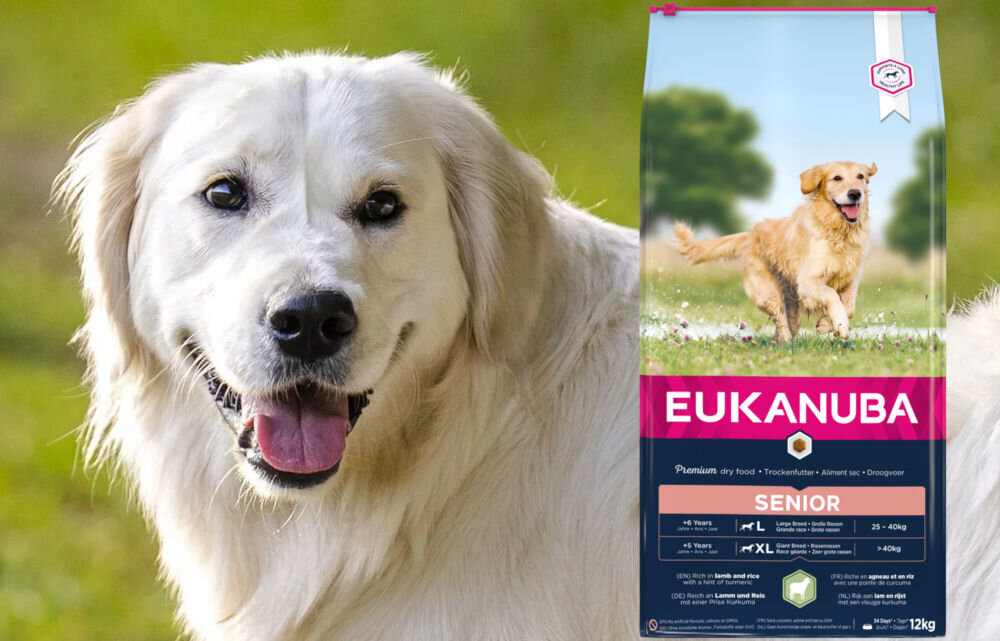 Karma dla psa EUKANUBA Senior Large Breeds Jagnięcina z ryżem 12 kg dawkowanie analiza sklad