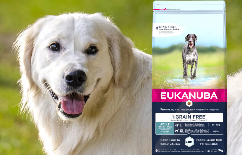 Karma dla psa EUKANUBA Adult Large Breeds Ryby Oceaniczne 3 kg dawkowanie analiza sklad