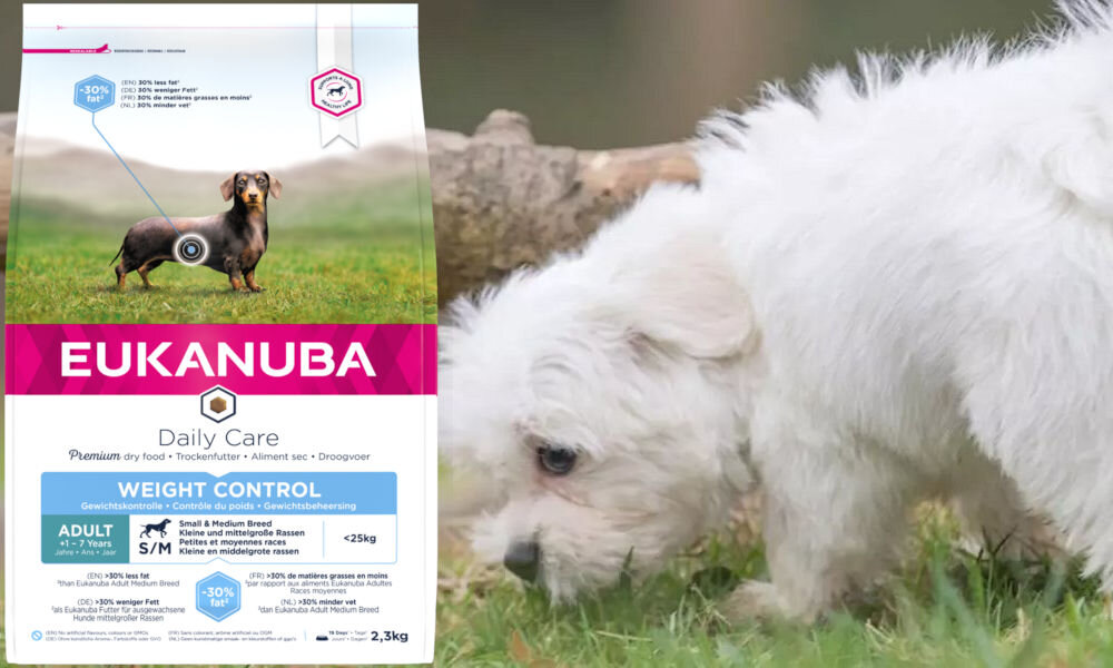 Karma dla psa EUKANUBA Daily Care Weight Control Medium Breeds Kurczak 2,3 kg dawkowanie analiza sklad