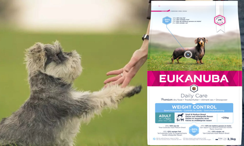 Karma dla psa EUKANUBA Daily Care Weight Control Medium Breeds Kurczak 2,3 kg dawkowanie analiza sklad