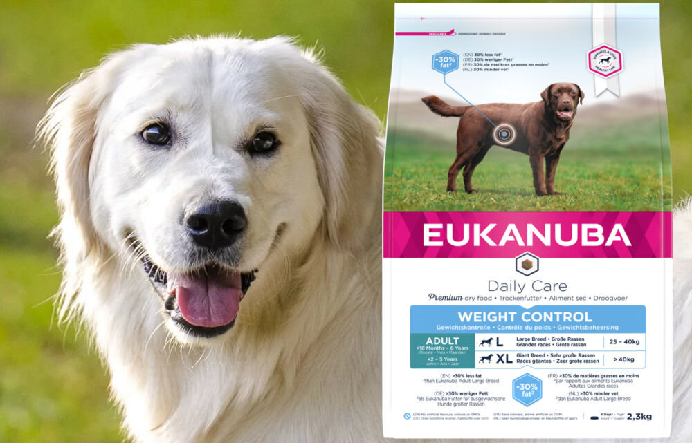 Karma dla psa EUKANUBA Daily Care Weight Control Medium Breeds Kurczak 2,3 kg dawkowanie analiza sklad