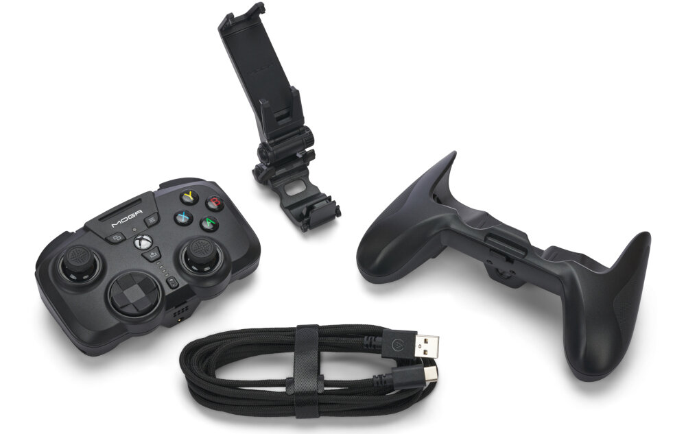 Kontroler POWERA Moga XP-Ultra konsola pc komputer smartfon android sterowanie kompatybilność przyciski gałki analogi łączność bateria zasilanie spusty panel obudowa waga zasięg