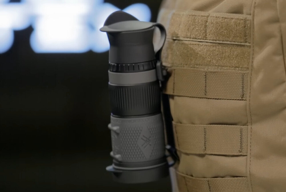 Monokular VORTEX Recce Pro HD 8x32 wymiary wielkość waga klips mocowanie ergonomia chwyt