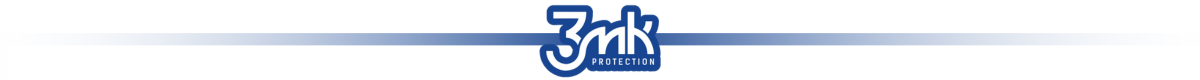 Logo z napisem \'3mk Protection\' na niebieskim tle z gradientem.