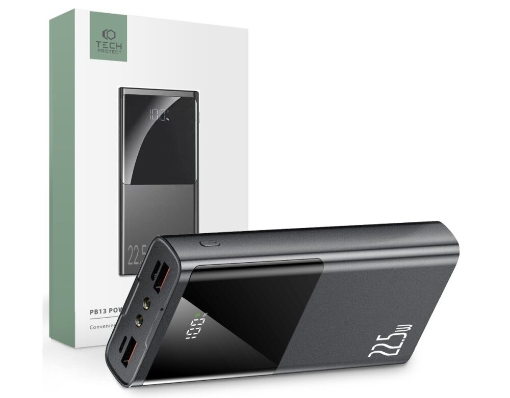 Powerbank TECH-PROTECT PB13-22.5W 10000 mAh Urządzenia moc ładowanie wymiary bateria pojemność bezpieczeństwo lekkość wygoda