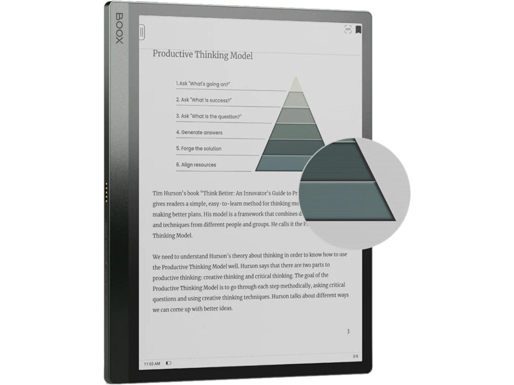 Czytnik E-Booków ONYX BOOX Tab Ultra C Czarny ekran wyświetlacz przekątna technologie