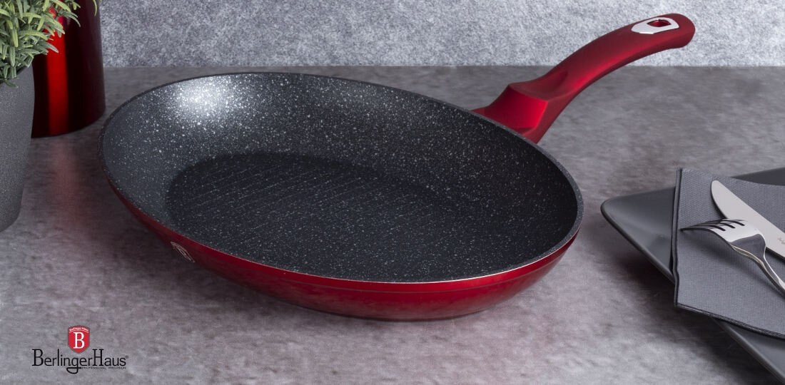 Patelnia BERLINGER HAUS BH 7170 trwalosc rownomierne rozprowadzanie ciepla Elegancki rozowe zloto bordowy kolorystyka