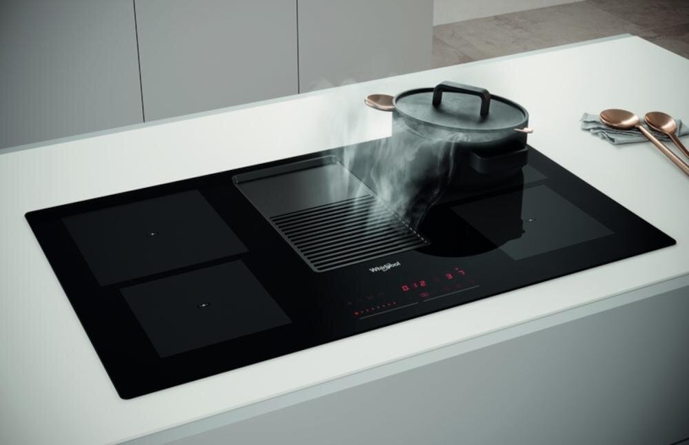 WHIRLPOOL-WVH1065B-A automatyczne dostosowanie prędkość moc wentylacja strefa gotowanie głośność praca moc energia