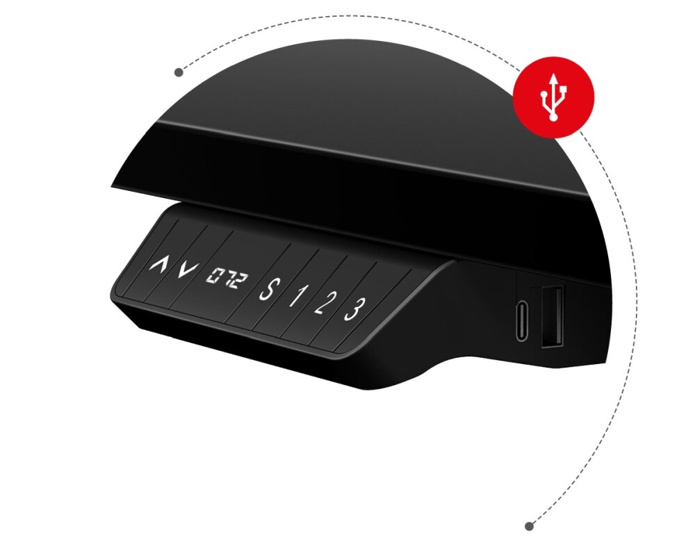 Biurko HUZARO Hero 9.1 lewo prawostronne regulacja wysokość blat panel sterowania port USB-A USB-C ergonomia pierwsze miejsce silnik trwały blat szerokość