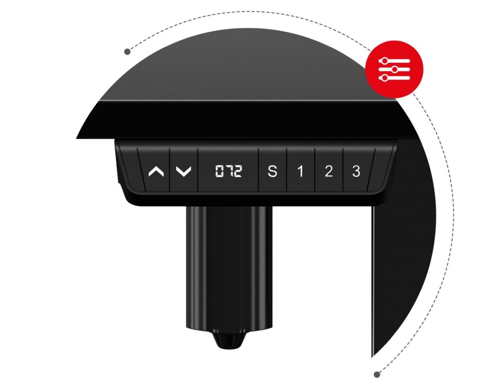 Biurko HUZARO Hero 9.1 lewo prawostronne regulacja wysokość blat panel sterowania port USB-A USB-C ergonomia pierwsze miejsce silnik trwały blat szerokość