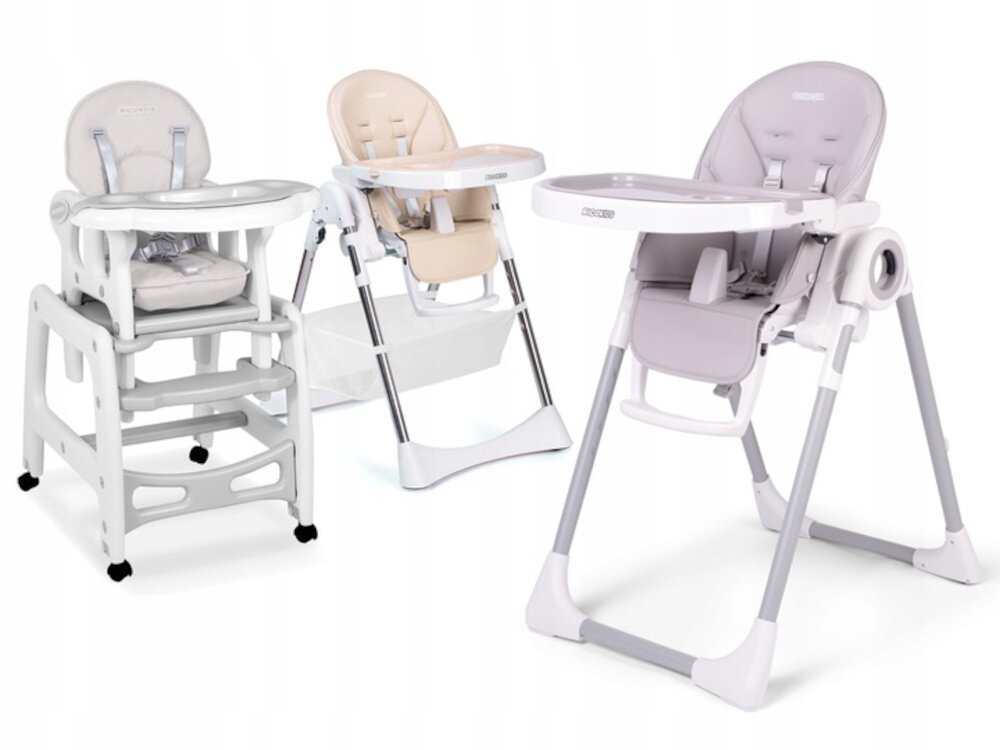 Krzeselko do karmienia RICOKIDS Sinco 7090 Szary demontaz zanieczyszczenia czyszczenie