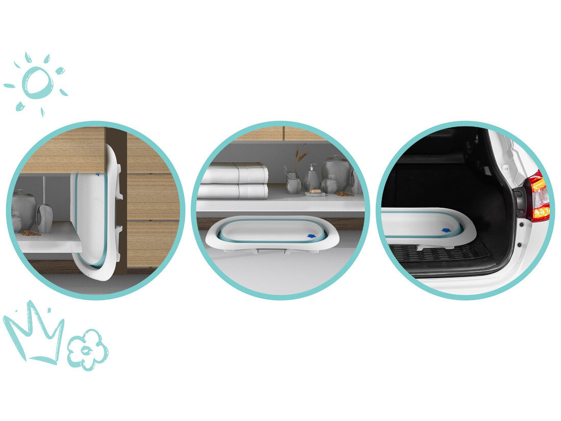 Wanienka RICOKIDS RK-281 latwe przechowywanie skladanie kompaktowe wymiary 