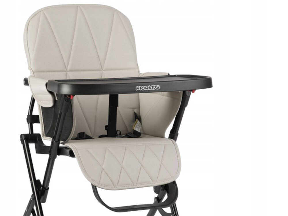 Krzeselko do karmienia RICOKIDS Nuco Jasno Szary podnozek wygoda