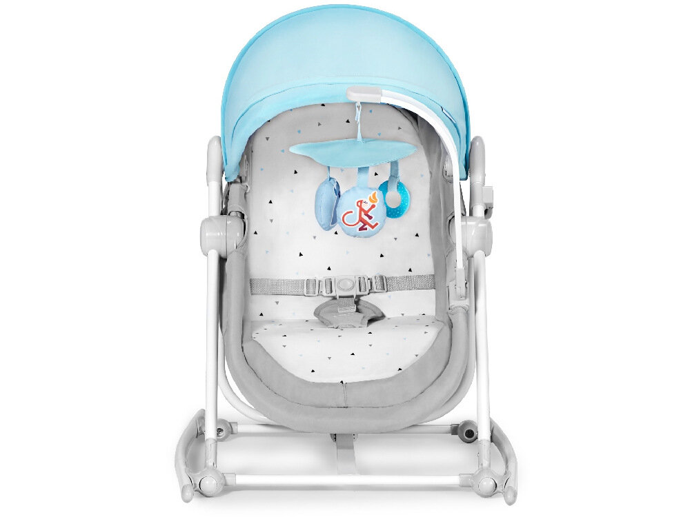 Leżaczek KINDERKRAFT Unimo Up Niebieski praktyczny estetyczny stelaz ze stali i tworzywa sztucznego siedzisko z tkaniny poliestrowej