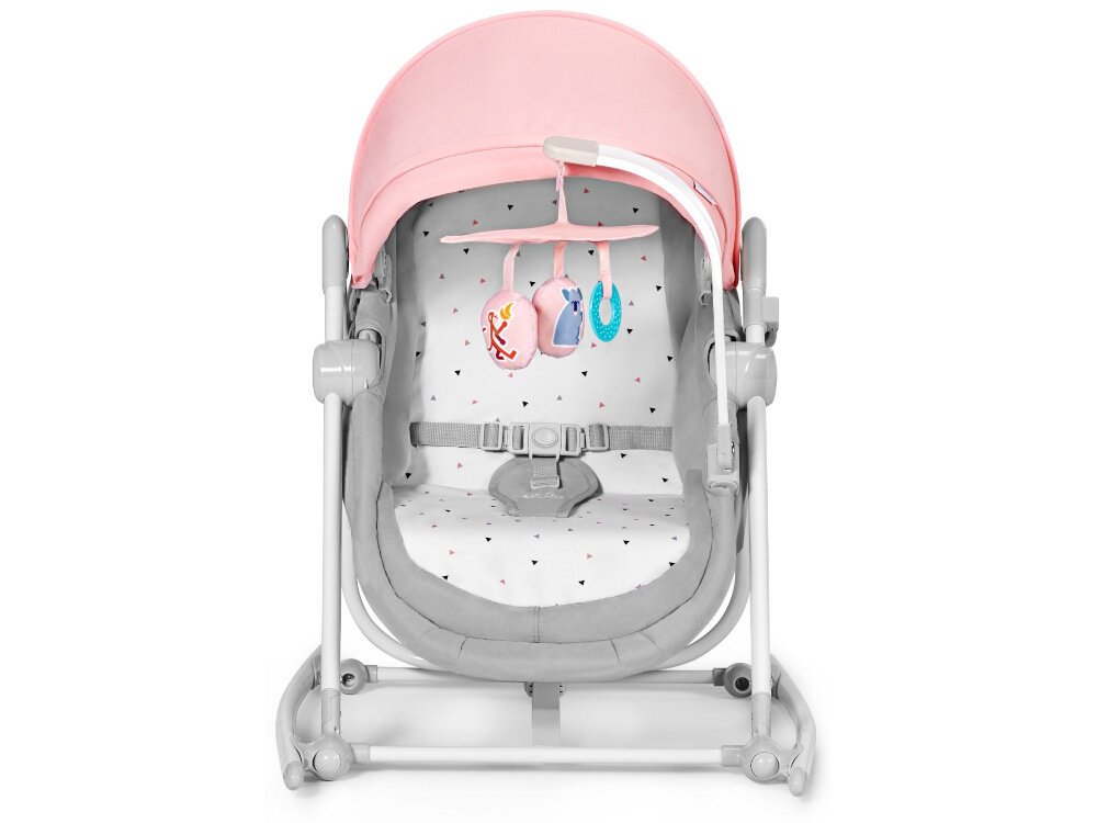 Leżaczek KINDERKRAFT Unimo Up Różowy praktyczny estetyczny stelaz ze stali i tworzywa sztucznego siedzisko z tkaniny poliestrowej