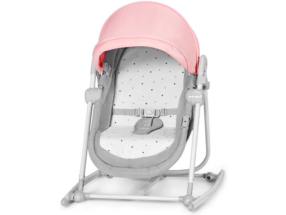 Leżaczek KINDERKRAFT Unimo Up Różowy pasy bezpieczenstwa solidne 3-punktowe miekkie ochraniacze dwa zabezpieczenia przed zlozeniem blokada dolna i boczna
