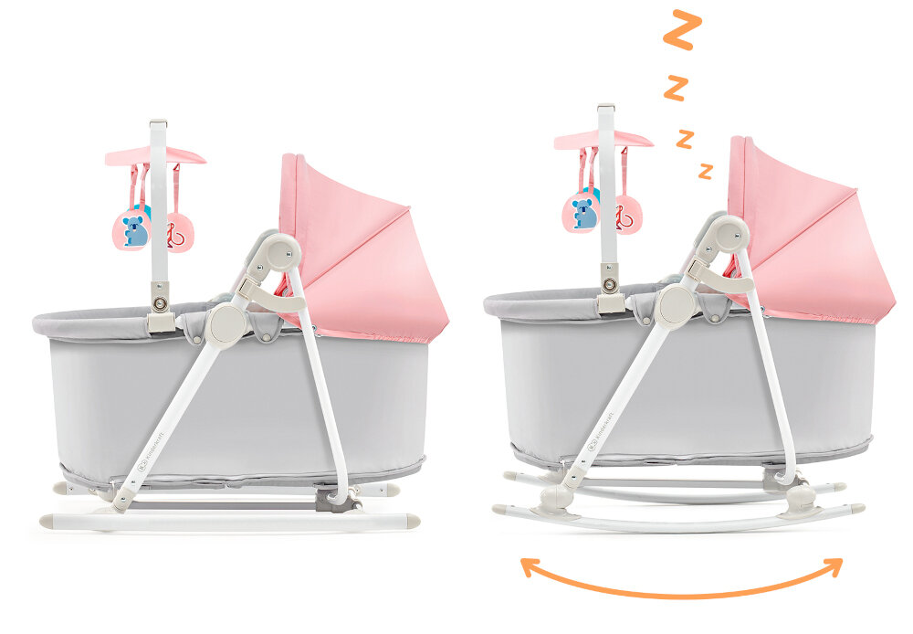 Leżaczek KINDERKRAFT Unimo Up Różowy funkcja kolyski 2 pozycje ustawienie ploz