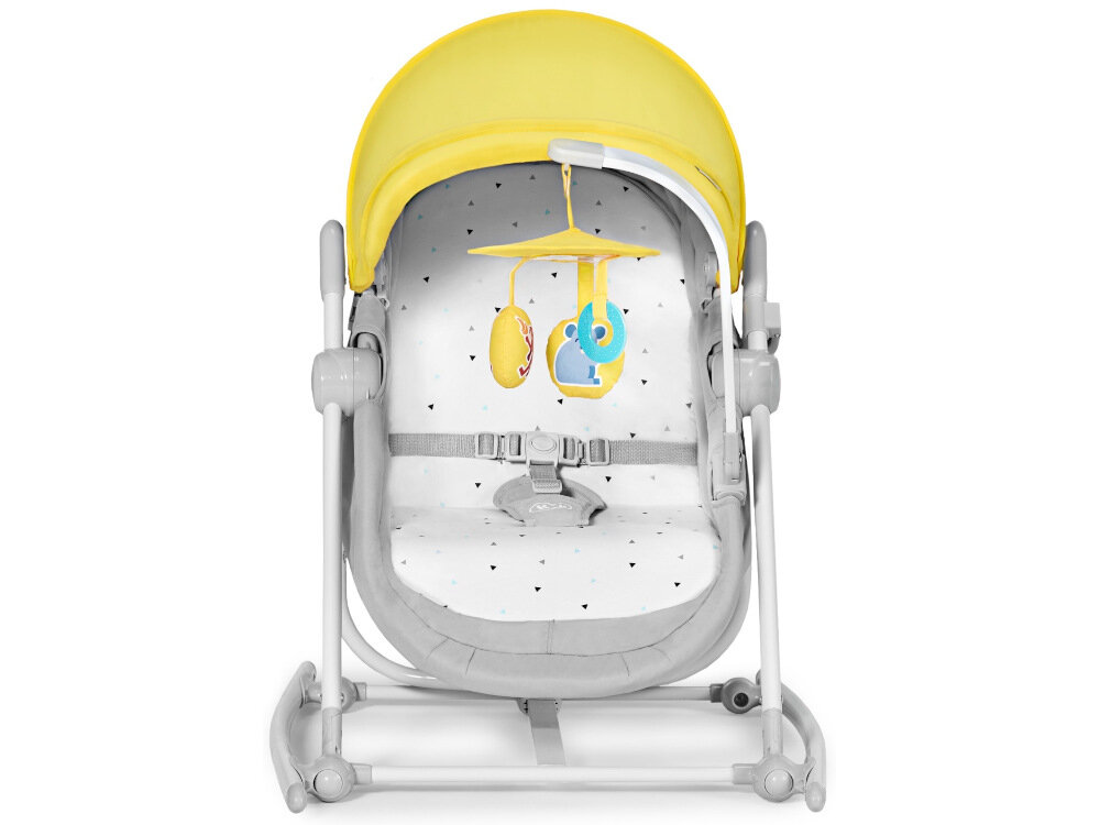 Leżaczek KINDERKRAFT Unimo Up Żółty praktyczny estetyczny stelaz ze stali i tworzywa sztucznego siedzisko z tkaniny poliestrowej