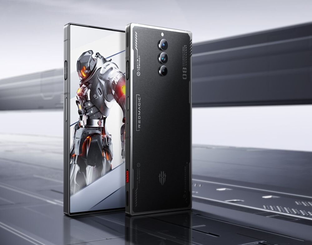 Smartfon NUBIA Red Magic 8 Pro ekran bateria aparat procesor ram pamięć pojemność rozdzielczość zdjęcia filmy opis dane cechy blokady system łączność wifi bluetooth obudowa szkło odporność porty muzyka transfer sieć przekątna matryca waga czujniki oled amoled ips