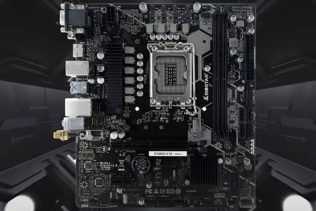 Płyta główna BIOSTAR B760MX2-E D4 niezawodność wykonanie odporność lan złącza wydajność