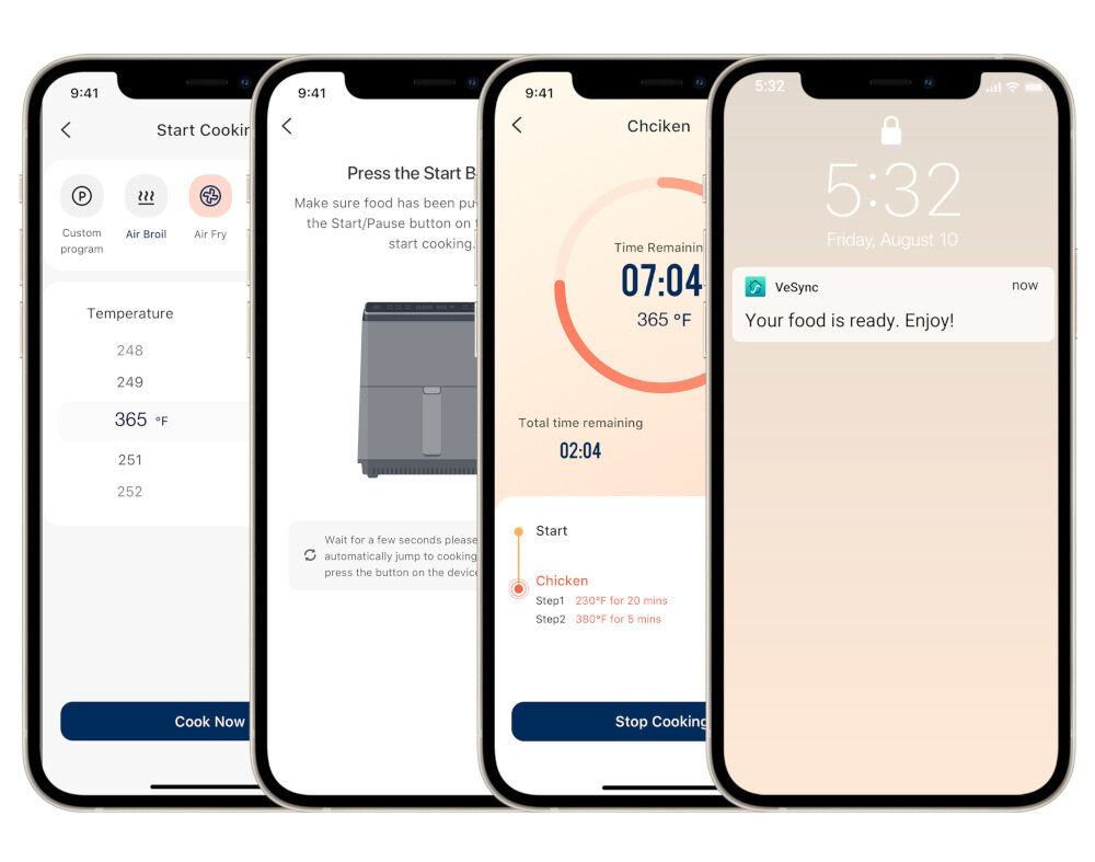 Frytkownica beztluszczowa COSORI CAF-P583S-AEUR Air Frye sterowanie telefonem glosemr darmowa aplikacja VeSync