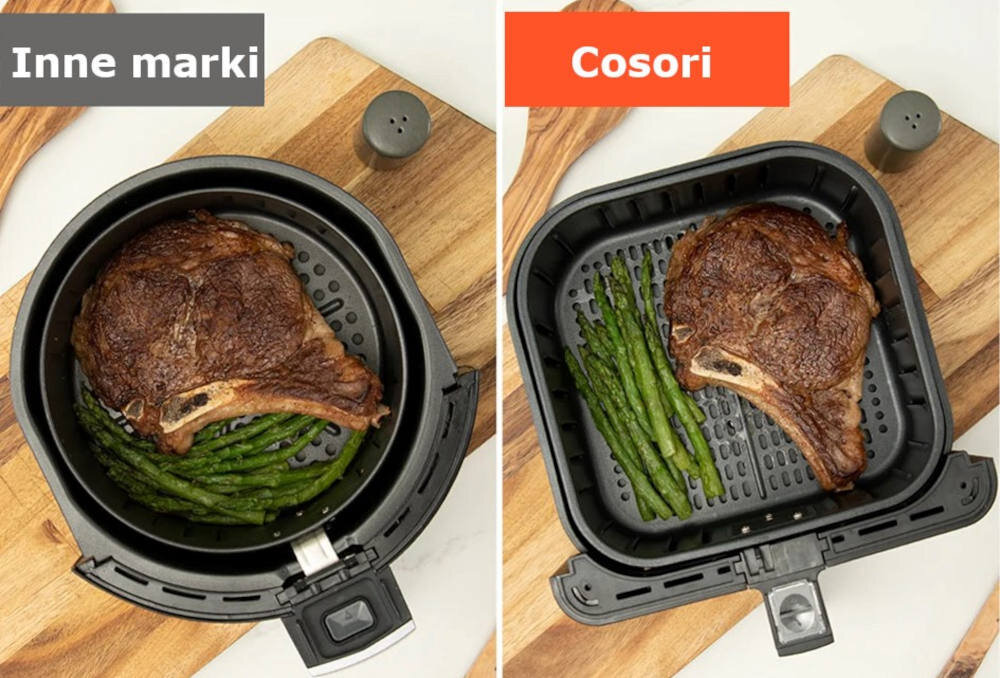 Frytkownica beztluszczowa COSORI CP158-AF-RXA Air Fryer wydajna pojemnosc 5,5 l moc 1700 W