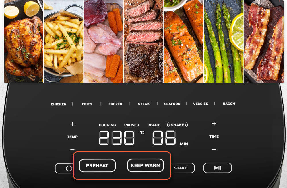 Frytkownica beztluszczowa COSORI Pro CAF-L501-KEUE 9 funkcji gotowania wybor programow