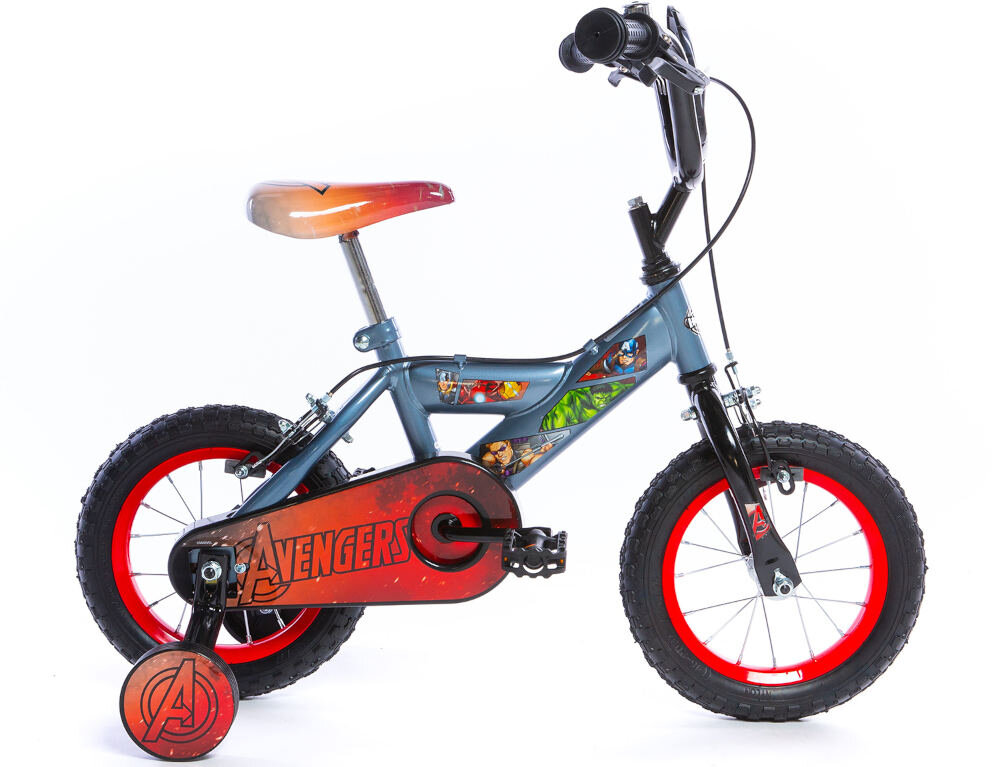 Rower dziecięcy HUFFY Marvel Avengers 12 cali Szary Wzrost: 85-100 cm Wiek: 3-5 lat Dla kogo został stworzony dla dzieci w wieku 3–5 lat o wzroście 85–100 cm Zakres przekroku 30–40 cm rozwiązanie wspierające rozwój koordynacji ruchowej oraz samodzielności rower w całości bokiem