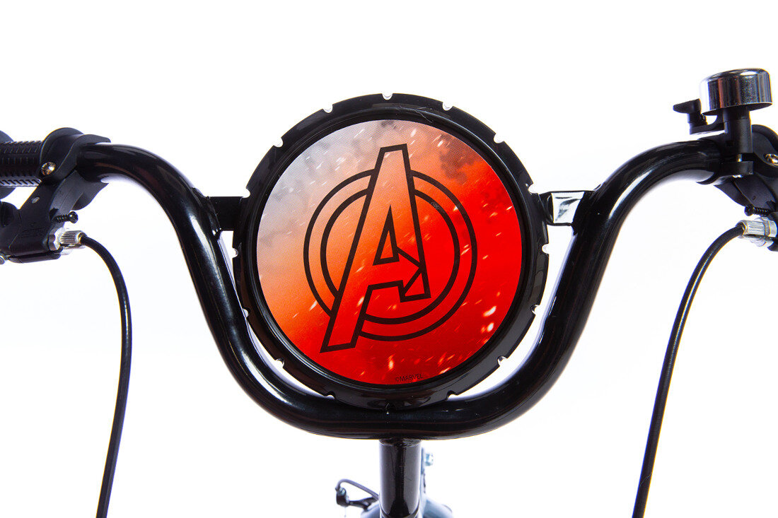 Rower dziecięcy HUFFY Marvel Avengers 12 cali Szary Wzrost: 85-100 cm Wiek: 3-5 lat rozmiar Styl inspirowany Avengers Szary kolor oraz grafiki z serii AvengersAtrakcyjny wygląd  Plakietka na kierownicy z motywem Avengers