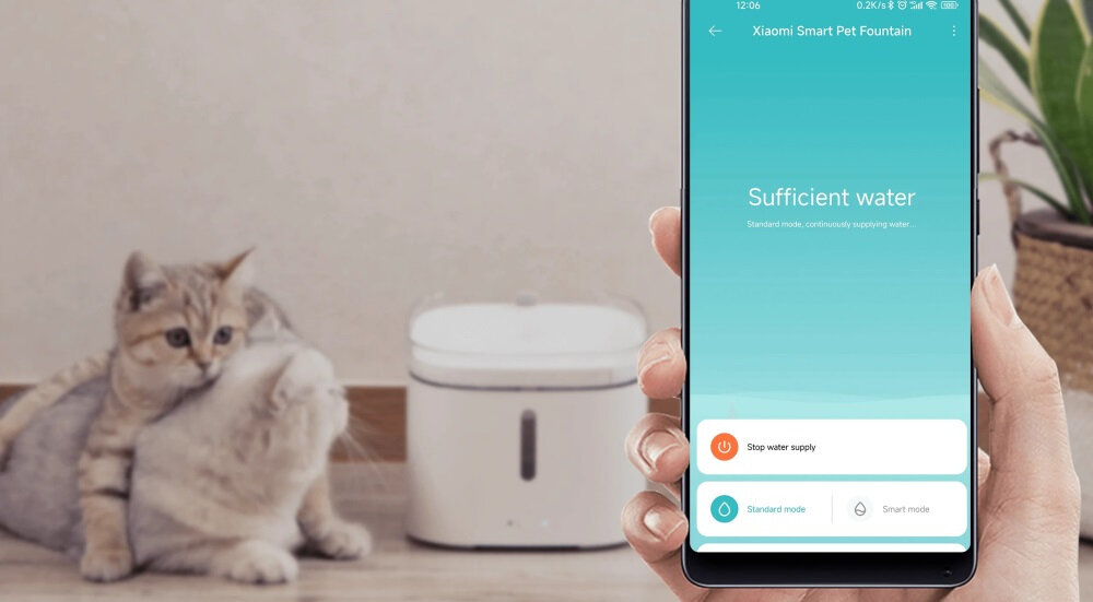 Poidło XIAOMI Smart Pet Fountain XWWF01MG-EU Aplikacja Mi Home/Xiaomi Home przypomnienie informacja tryby funkcje potrzeby dostosowanie