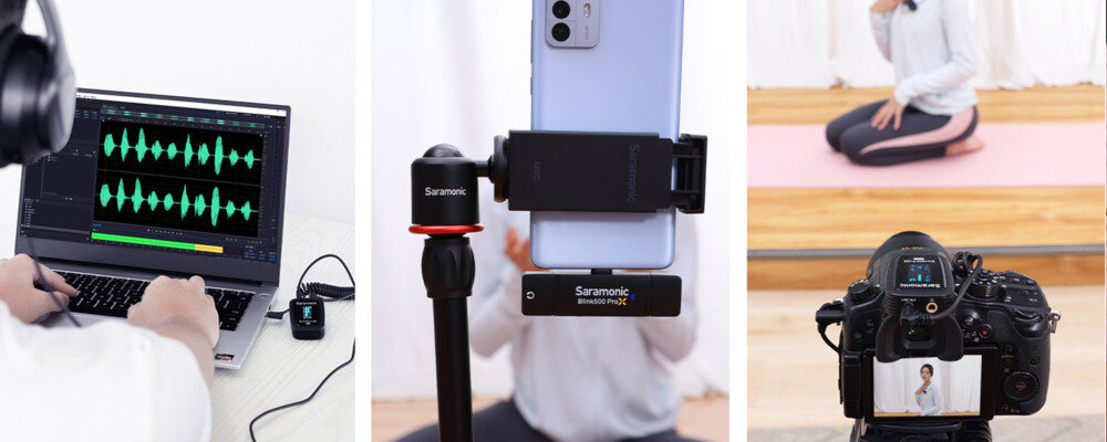 System bezprzewodowy SARAMONIC Blink500 ProX Q3 niską latencją tylko 8 ms transmisjach na żywo