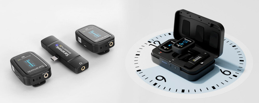 System bezprzewodowy SARAMONIC Blink500 ProX B6 10 godzin port USB-C naładować nadajnik
