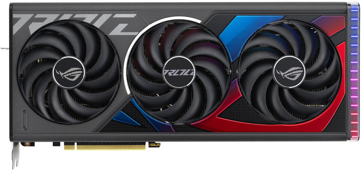 Karta graficzna ASUS Rog Strix GeForce RTX 4090 Gaming 24GB DLSS 3 chłodzenie wentylatory temperatura prędkość