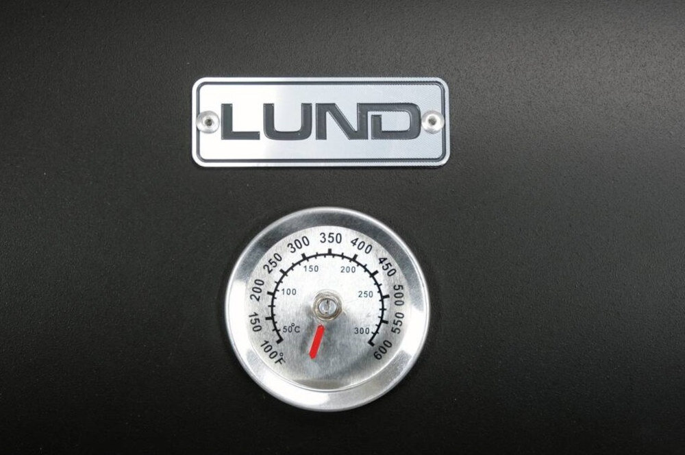 Grill węglowy LUND 99900 termometr w pokrywie kontrola precyzja temperatura monitorowanie