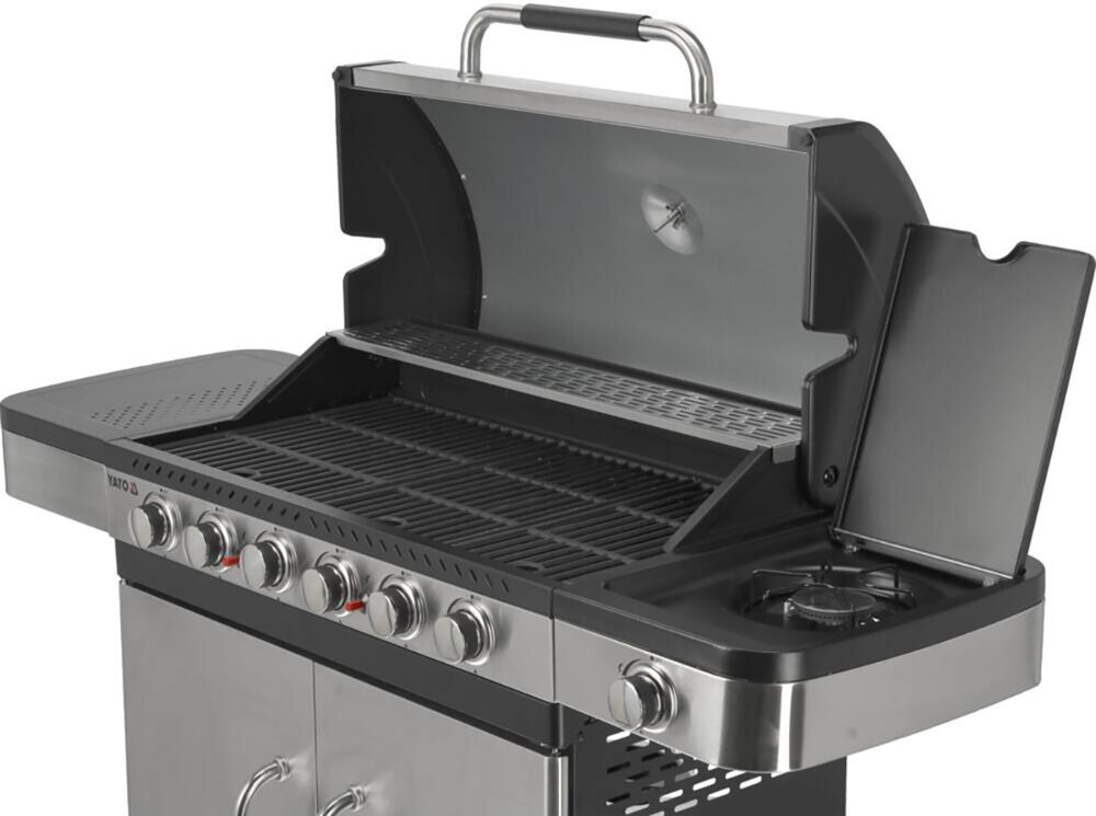 Grill gazowy YATO YG-20004 kompleksowe przygotowywanie potraw kuchenka boczna moc 2,2 kW