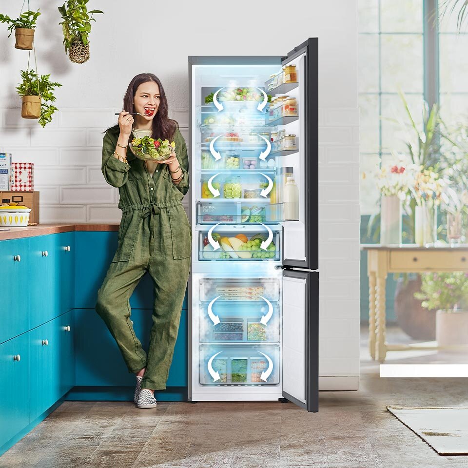 All-Around Cooling - system zapewniający równomierne chłodzenie w lodówce Samsung RB38C7B5DS9 z oferty sklepu Media Expert All-Around Cooling - system zapewniający równomierne chłodzenie w lodówce Samsung RB38C7B5DS9 z oferty sklepu Media Expert