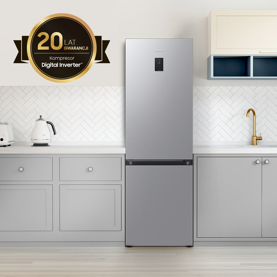 Digital Inverter - kompresor z 20-letnią gwarancją, który został wykorzystany w lodówce Samsung RB34C671DSA w kolorze metalicznego grafitu Digital Inverter - kompresor z 20-letnią gwarancją, który został wykorzystany w lodówce Samsung RB34C671DSA w kolorze metalicznego grafitu