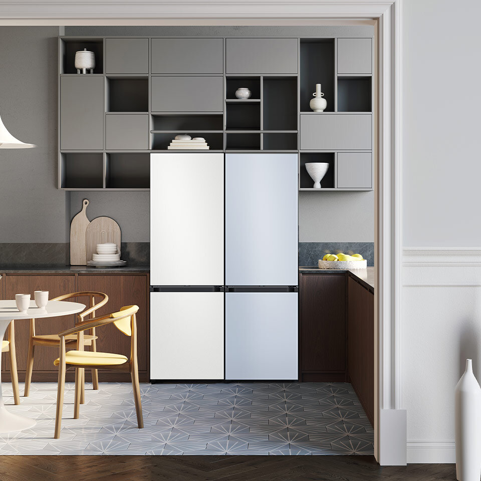 Urządzenia Bespoke można zestawiać ze sobą, zachowując ich spójną wysokość – wszystkie potrzebne Ci moduły kupisz w Media Expert