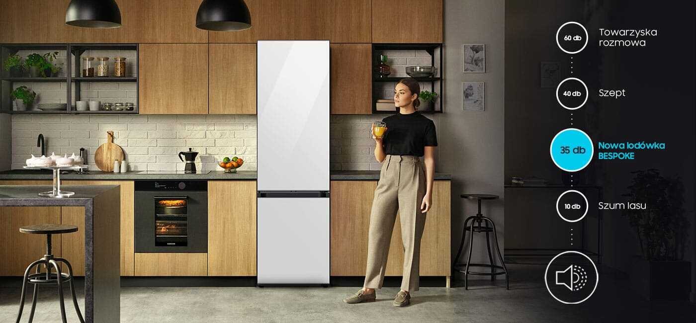 Porównanie natężenia dźwięku lodówki Samsung z innymi dźwiękami Porównanie natężenia dźwięku lodówki Samsung z innymi dźwiękami