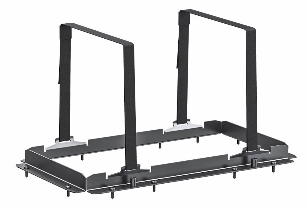 Konstrukcja montażowa ECOFLOW do baterii Power Kits 5kWh montaz baterii ECOFLOW Power Kits 5 kWh na scianie integracja wielu sztuk baterii